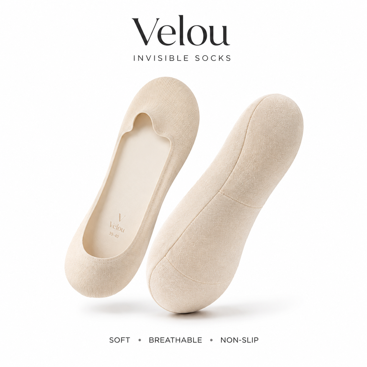 VELOU | Invisible Socks | 5 Pack Bundle